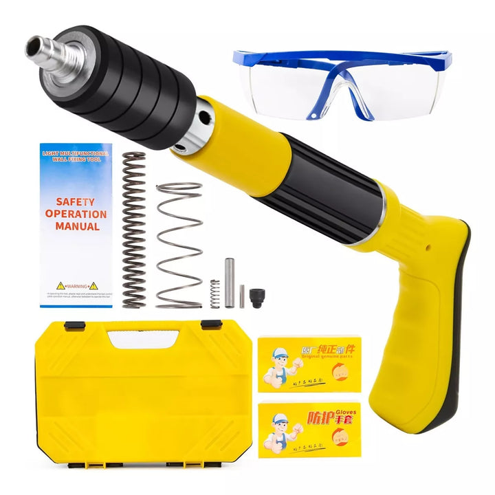 Pistola Remachadora de Clavos + caja de accesorios + 3 regalos